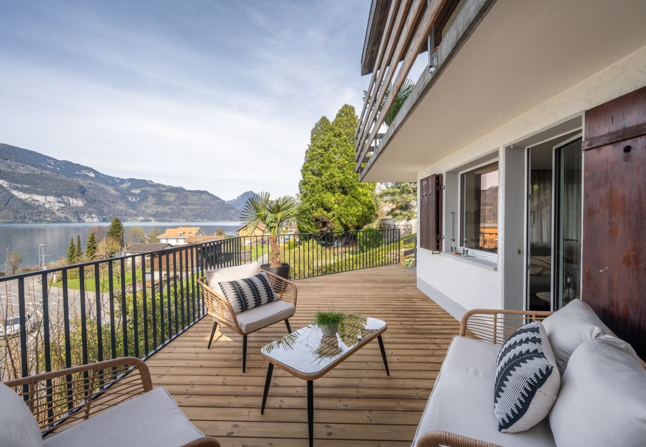 Ferienwohnung in Leissigen - Bijou Lake Side Terrace